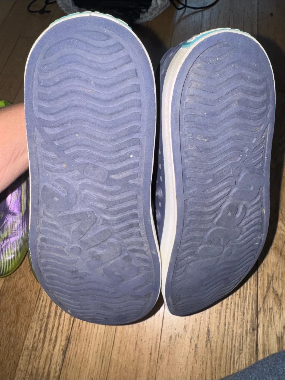Native JEFFERSON J5 Slip-On Sneakers in Navy with White Toe Cap